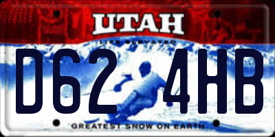 UT license plate D624HB
