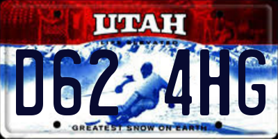UT license plate D624HG