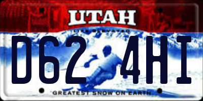 UT license plate D624HI
