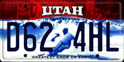 UT license plate D624HL