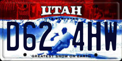 UT license plate D624HW