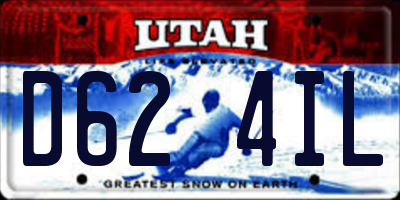 UT license plate D624IL