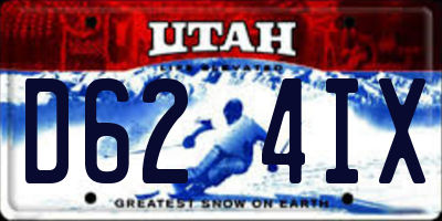 UT license plate D624IX