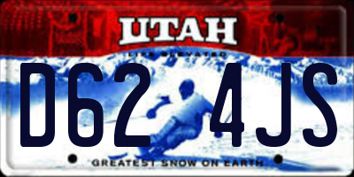 UT license plate D624JS