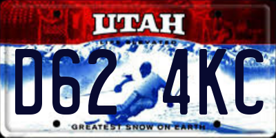 UT license plate D624KC