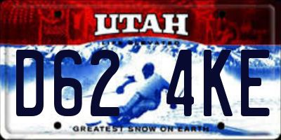 UT license plate D624KE