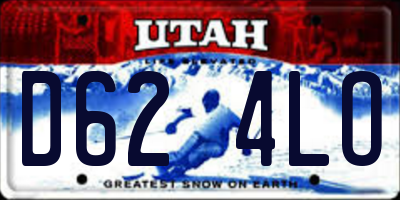 UT license plate D624LO