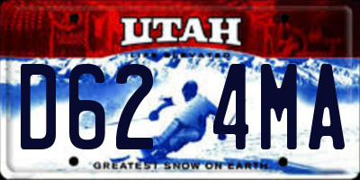 UT license plate D624MA