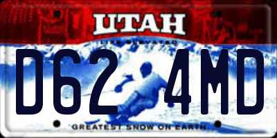 UT license plate D624MD