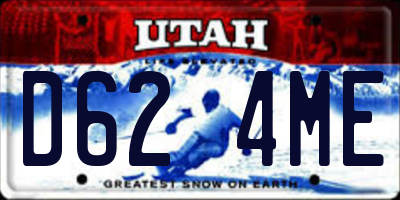 UT license plate D624ME