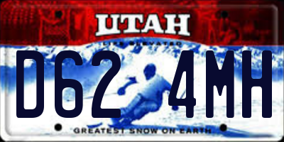 UT license plate D624MH