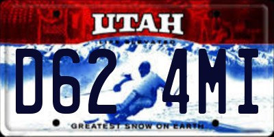 UT license plate D624MI