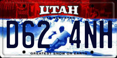 UT license plate D624NH