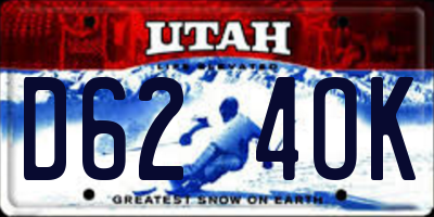 UT license plate D624OK