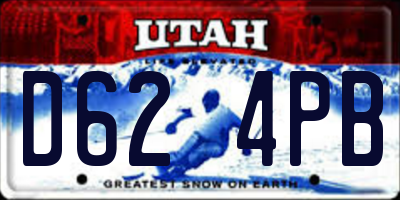 UT license plate D624PB