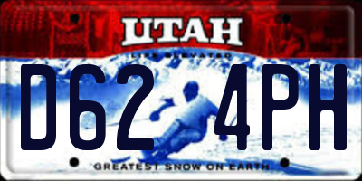 UT license plate D624PH