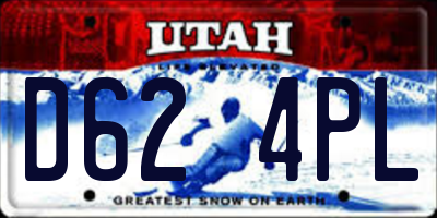 UT license plate D624PL