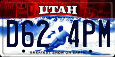 UT license plate D624PM