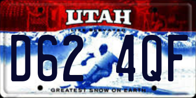 UT license plate D624QF