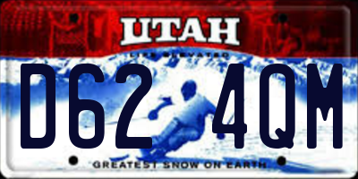 UT license plate D624QM