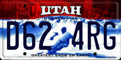 UT license plate D624RG