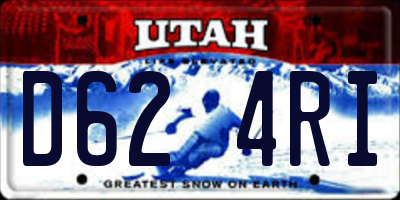 UT license plate D624RI