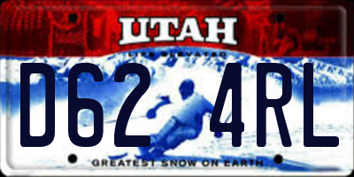 UT license plate D624RL