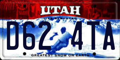 UT license plate D624TA