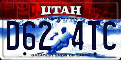 UT license plate D624TC