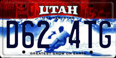 UT license plate D624TG
