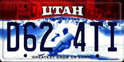 UT license plate D624TI