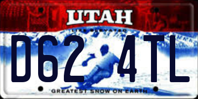UT license plate D624TL