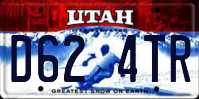 UT license plate D624TR