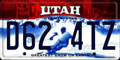 UT license plate D624TZ