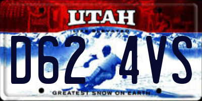 UT license plate D624VS