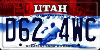 UT license plate D624WC
