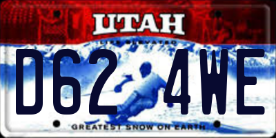 UT license plate D624WE