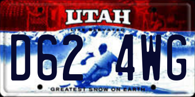 UT license plate D624WG