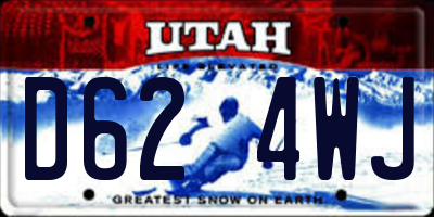 UT license plate D624WJ