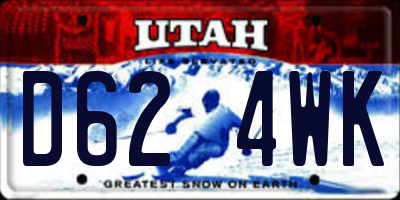 UT license plate D624WK