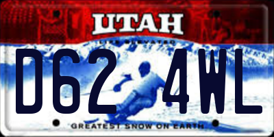 UT license plate D624WL