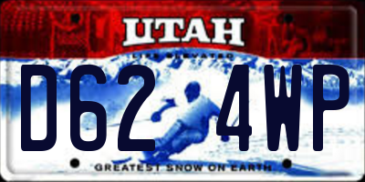 UT license plate D624WP