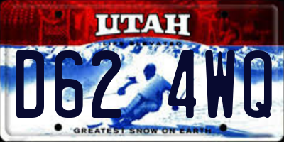 UT license plate D624WQ