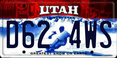 UT license plate D624WS