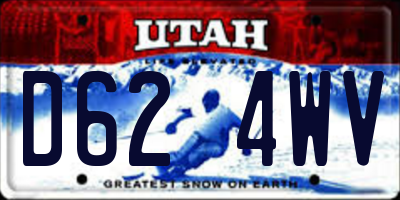 UT license plate D624WV