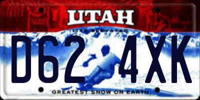 UT license plate D624XK