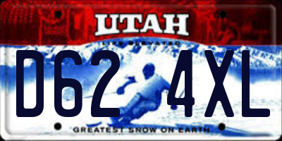 UT license plate D624XL