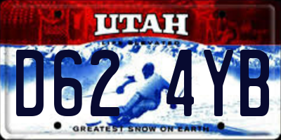 UT license plate D624YB