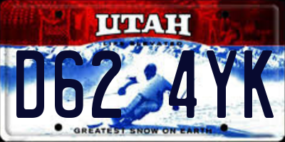 UT license plate D624YK