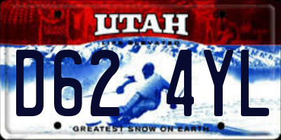 UT license plate D624YL